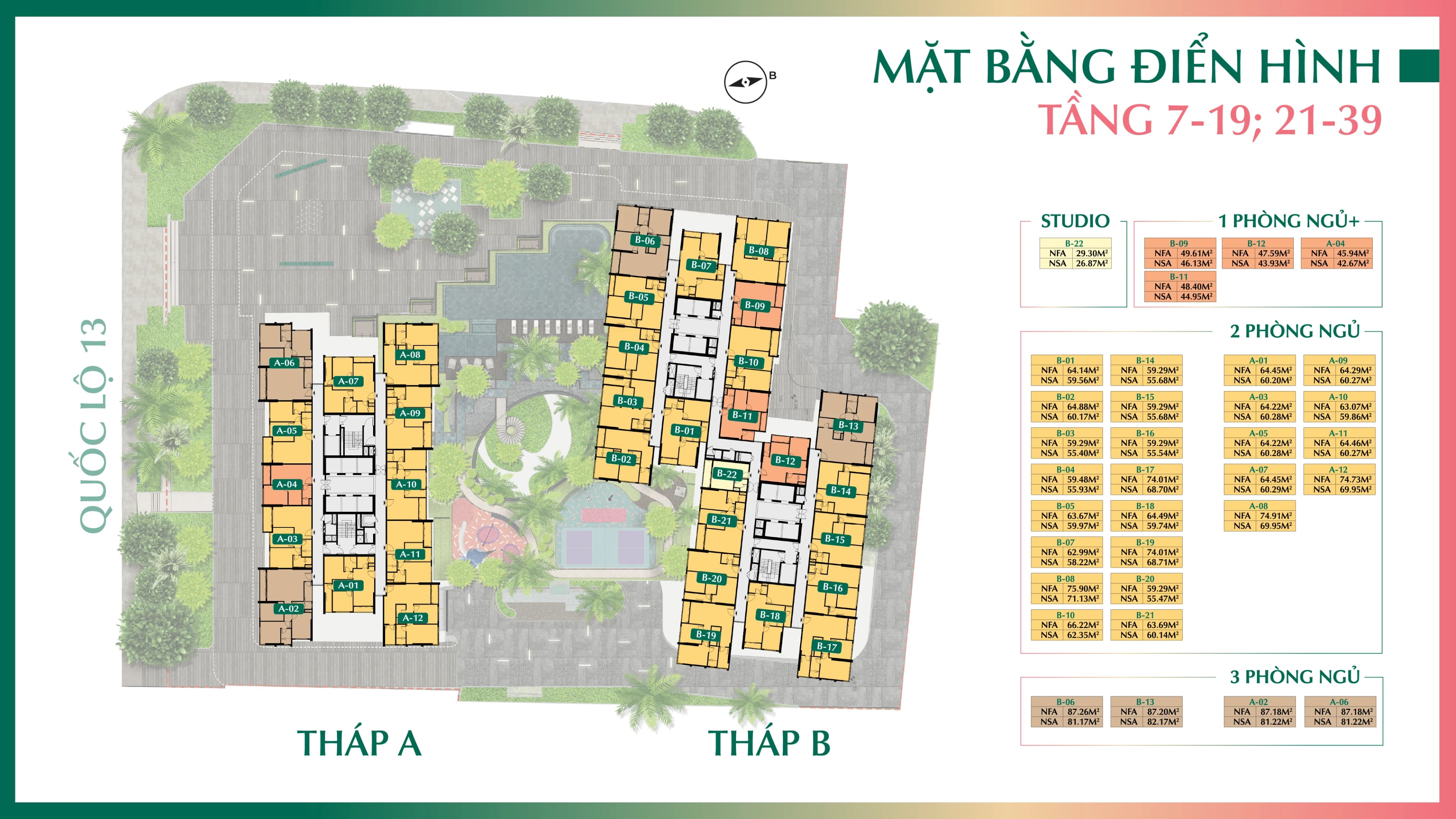 Typical Floor Plan Floors 7-39